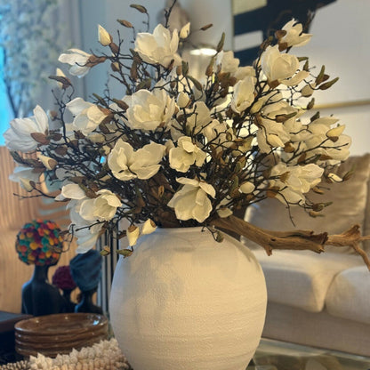 Konos Vase with White Magnolias