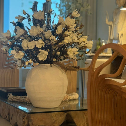 Konos Vase with White Magnolias