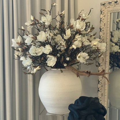 Konos Vase with White Magnolias