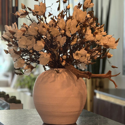 Konos Vase with White Magnolias